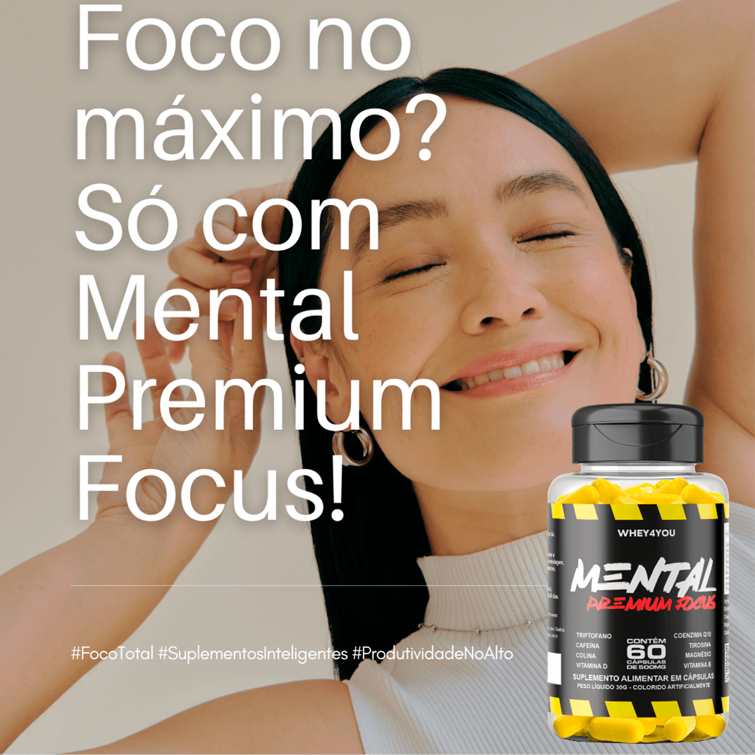 Moça feliz com Mental Premium Focus
