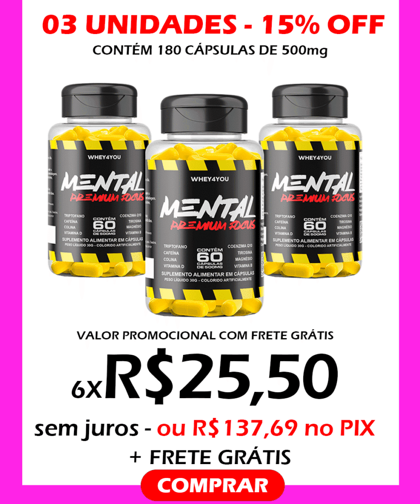 Compre 3 unidades de Mental Premium Focus