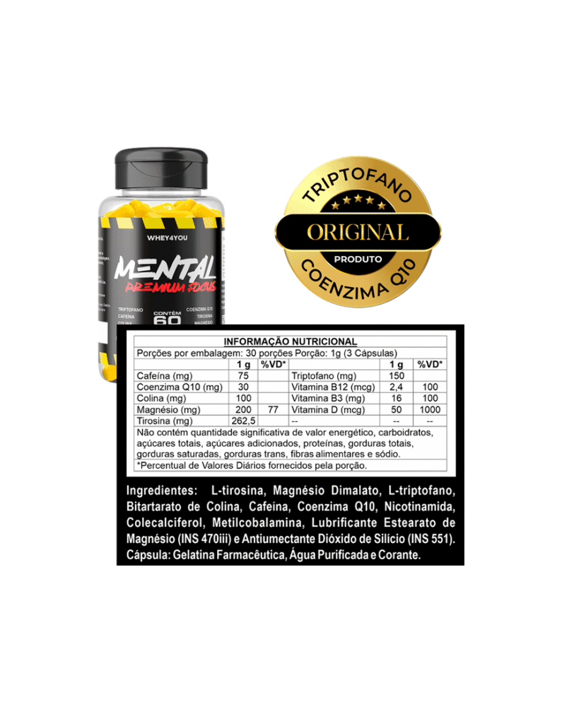 tabela nutricional de Mental Premium Focus